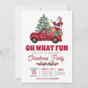 Christmas Party Invitation,  Oh what fun  invite
