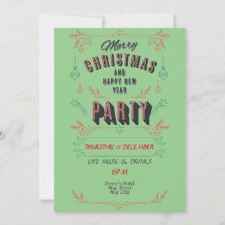 Christmas Party Invitation. Personalise Invitation
