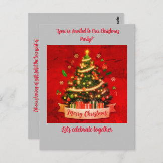 Christmas Party Invitation Postcard