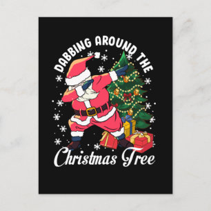 Christmas party invitation postcard