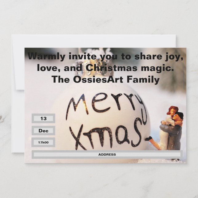 Christmas party invitation template (Front)