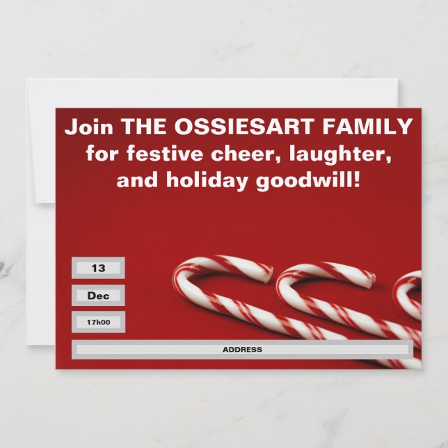 Christmas party invitation template (Front)