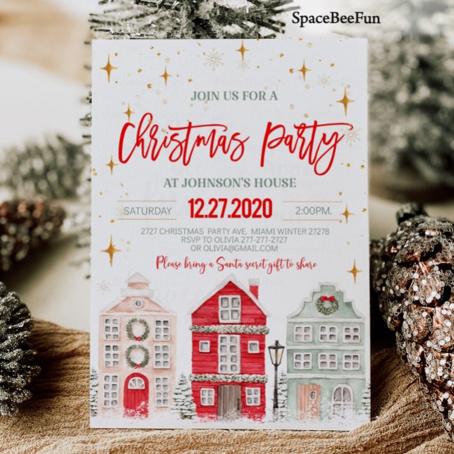 Christmas party invitation Winter Christmas party (Christmas party invitation Winter Adult Company Office Christmas party invite Holiday party Editable)