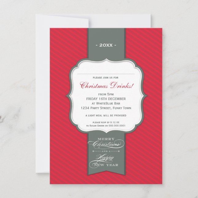 CHRISTMAS PARTY INVITATIONS :: lapel 6P (Front)