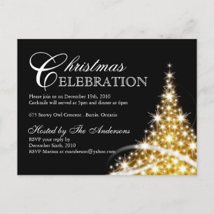 Christmas Party Invitations Postcards