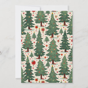 Christmas party invitations tree pattern