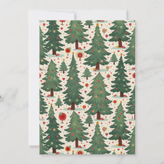 Christmas party  invitations tree pattern