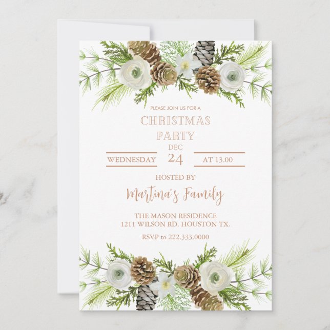 Christmas Party Invitations Xmas Party (Front)