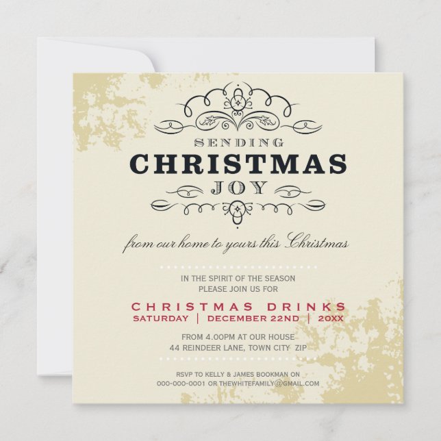 CHRISTMAS PARTY INVITE :: sending christmas joy 9 (Front)