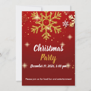 Christmas Party Invite - Text can be customised