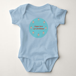 Christmas Party Jellyfish Custom Baby Bodysuit