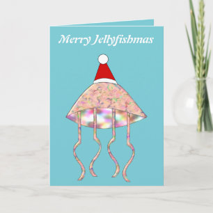 Christmas Party Jellyfish Custom Card