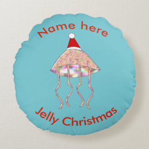 Christmas Party Jellyfish Custom Pillow