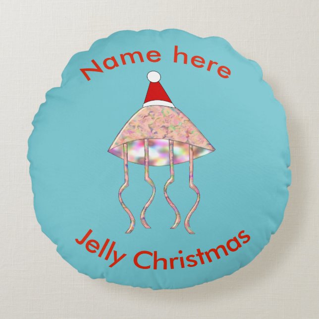 Christmas Party Jellyfish Custom Pillow (Front)