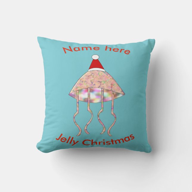 Christmas Party Jellyfish Custom Pillow (Front)
