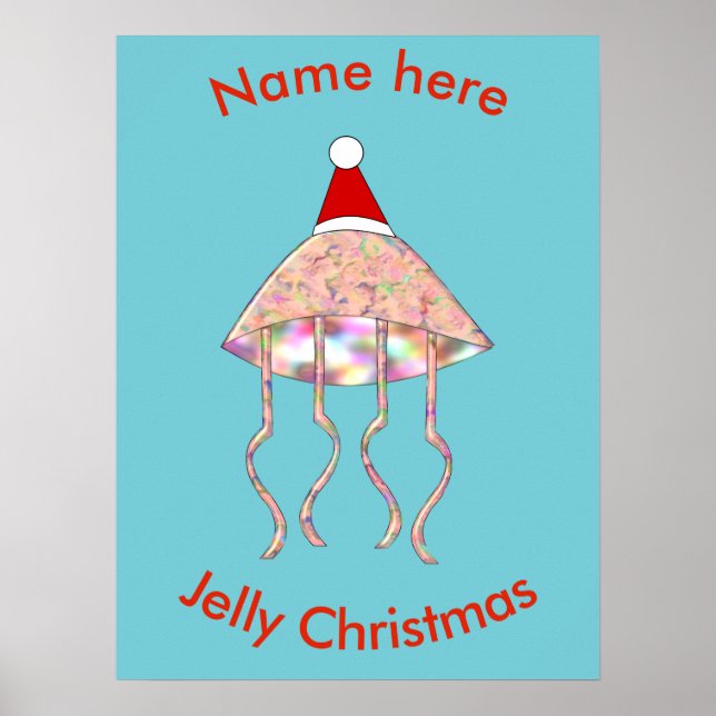 Christmas Party Jellyfish Custom Poster (Front)