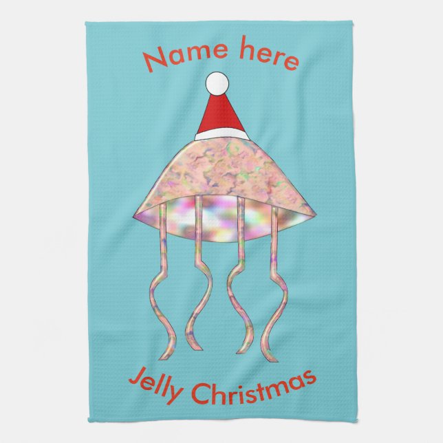 Christmas Party Jellyfish Custom Towel (Vertical)