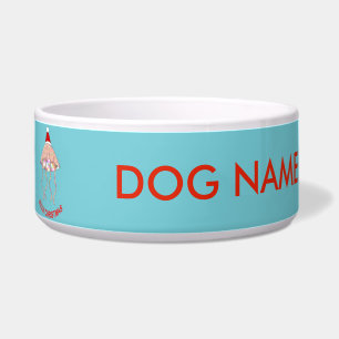Christmas Party Jellyfish Dog Bowl