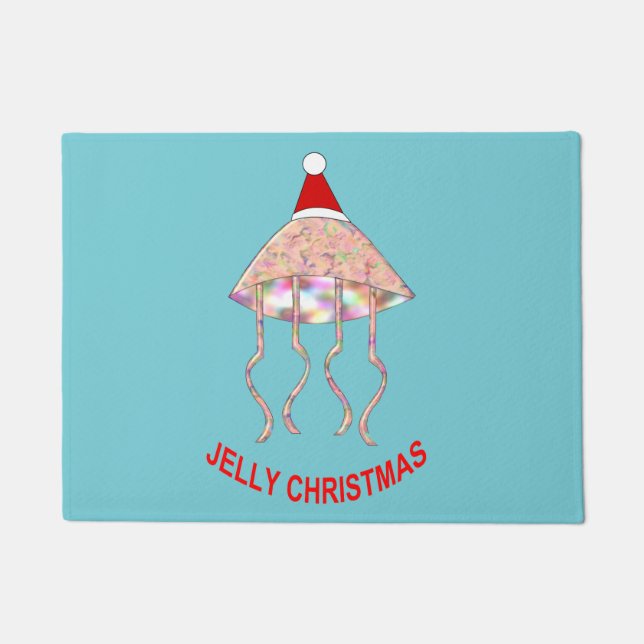 Christmas Party Jellyfish Doormat (Front)