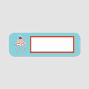 Christmas Party Jellyfish Name Tag
