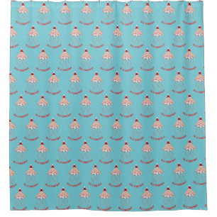 Christmas Party Jellyfish Shower Curtain