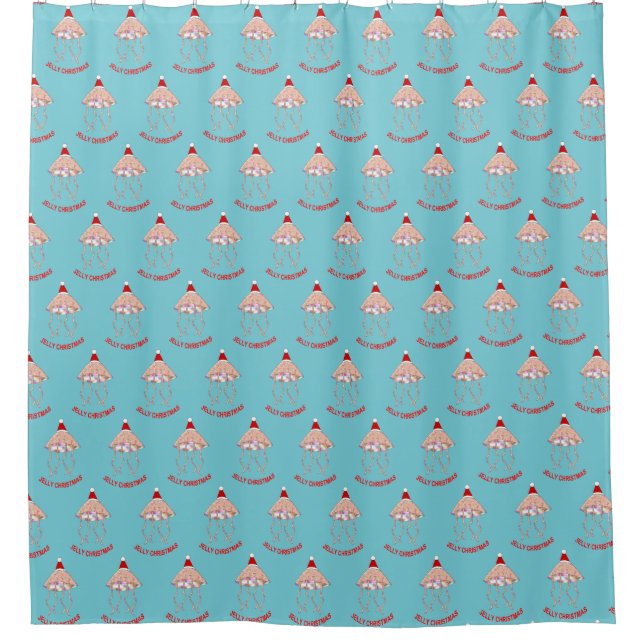 Christmas Party Jellyfish Shower Curtain (Front)