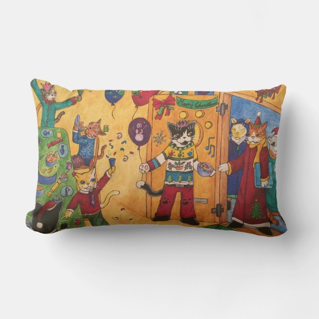 Christmas Party Lumbar Cushion (Front)