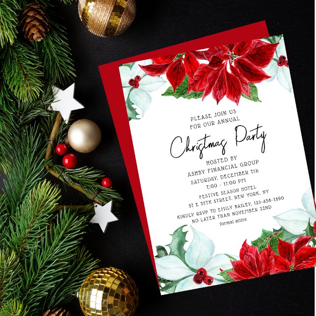 Christmas Party Modern Corporate Holiday Party Invitation (Creator Uploaded)