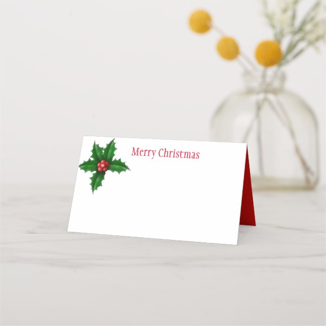 Christmas Party Name Place Card (Front)