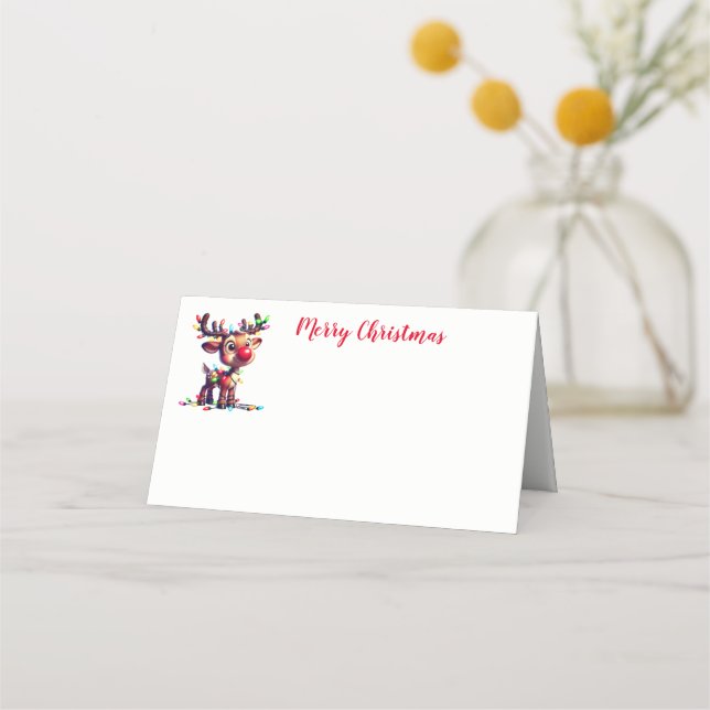 Christmas Party Name Place Card (Front)