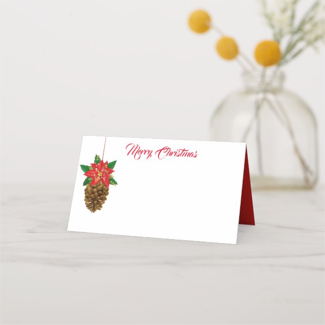 Christmas Party Name Place Card (Front)