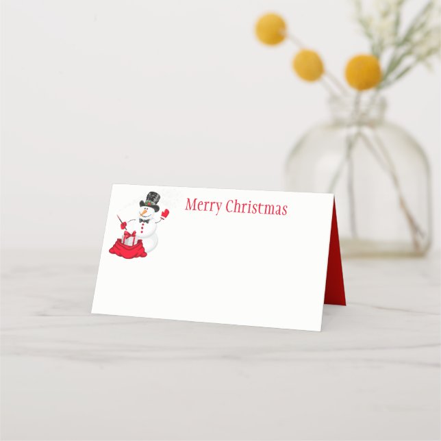 Christmas Party Name Place Card (Front)