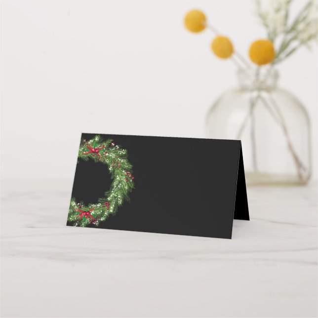 Christmas Party Name Place Card (Front)