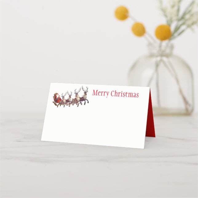 Christmas Party Name Place Card (Front)