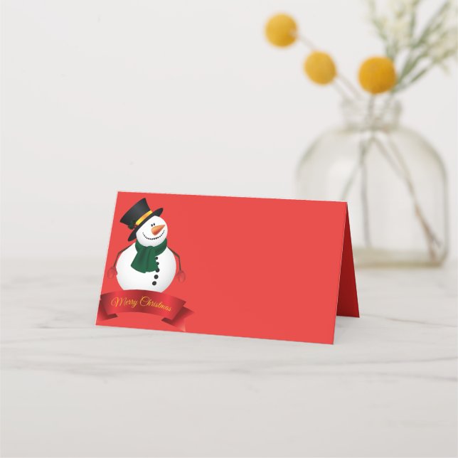 Christmas Party Name Place Card (Front)