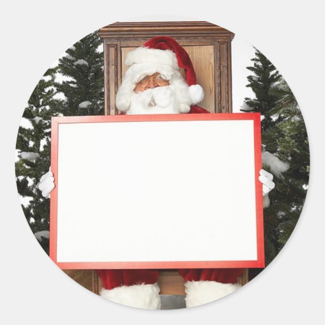 Christmas Party Name Tag Santa Claus (Front)