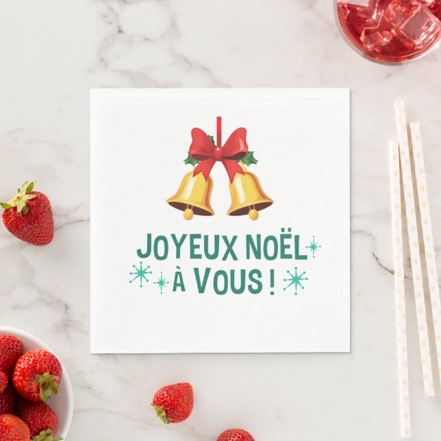 Christmas Party Paper Napkins – Festive Holiday (Insitu)