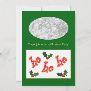 Christmas Party Photo Card Invitation to customise