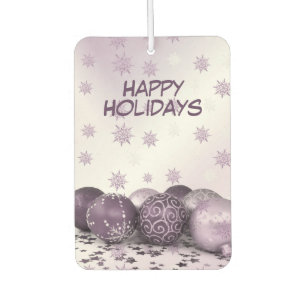Christmas Party Pink Purple Ornament Snowflakes Car Air Freshener
