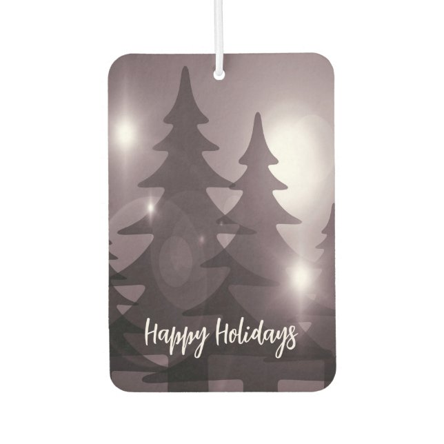 Christmas Party Pink Trees Holiday Winter Elegant Car Air Freshener (Front)