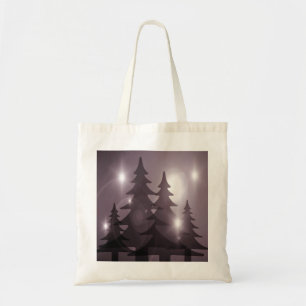 Christmas Party Pink Trees Holiday Winter Elegant Tote Bag