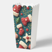 Christmas Party Popcorn Favour Box