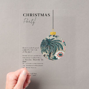 Christmas Party Preppy Ornament Xmas Acrylic Invitations