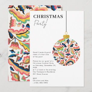 Christmas Party Preppy Ornament Xmas Invitation