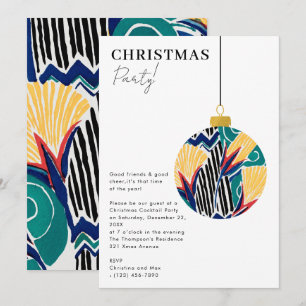 Christmas Party Preppy Ornament Xmas Invitation
