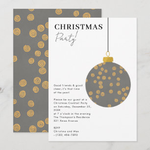 Christmas Party Preppy Ornament Xmas Invitation