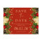 Christmas Party Save The Date Gold Floral Red 
