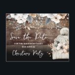 Christmas Party Save the Date Postcard<br><div class="desc">Fun watercolor Christmas design. All text is adjustable and easy to change for your own party needs. Save the Date family Christmas party postcards.</div>
