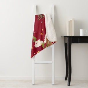 Christmas Party Sherpa Blanket