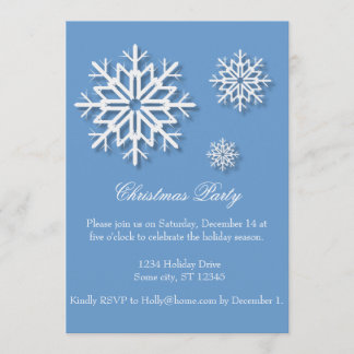 Christmas Party Snowflakes on Blue Programme